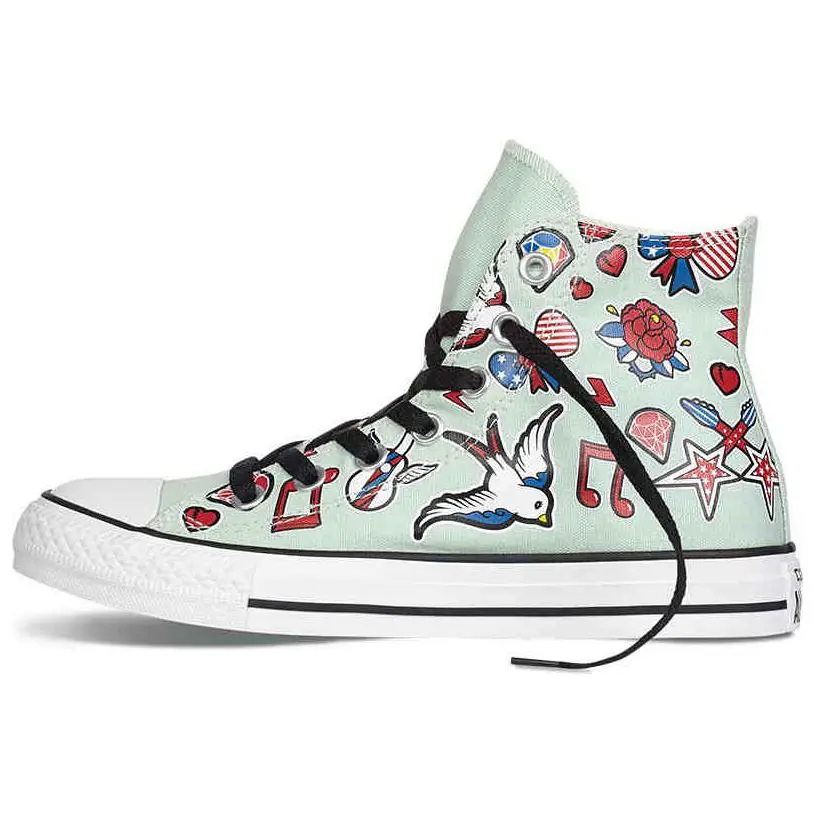 Converse All Star Abrasion Resistant Abrasion Resistant High top Canvas Shoes Women's Light Green