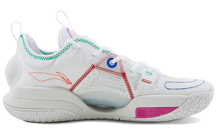 Li Ning All City 9 V1.5 Basketball Shoes Men’s Low Top White/Red/Green