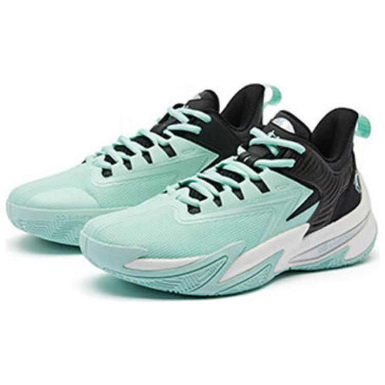 QIAODAN Thorn 7 TEAM Comfortable Round Toe Lightweight Cushioning Slip Resistant Low top Basketball Shoes Men’s Green