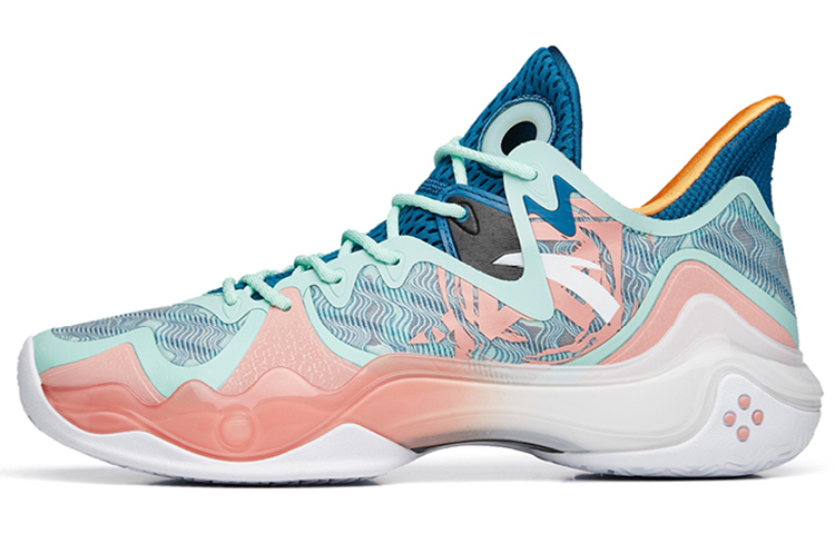 Anta Shock Wave 4 Textile, Synthetic Leather, TPU Cushioning Slip Resistant Abrasion Resistant Coverage Support Mid top