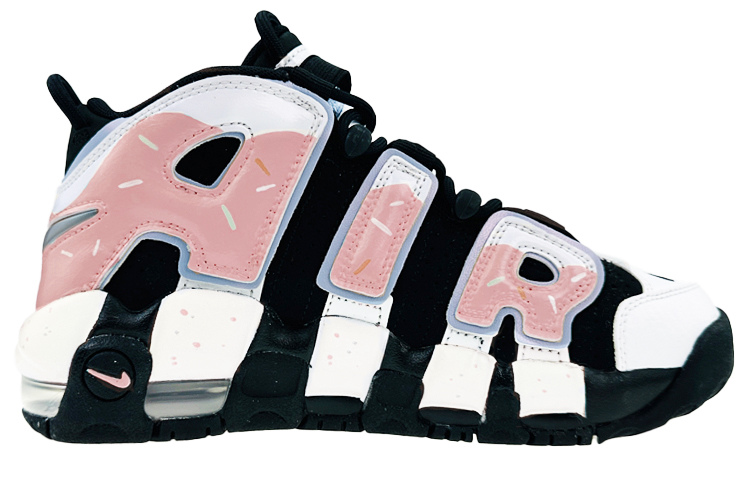 Nike Air More Uptempo Mid top Vintage Basketball Shoes GS Leather Red
