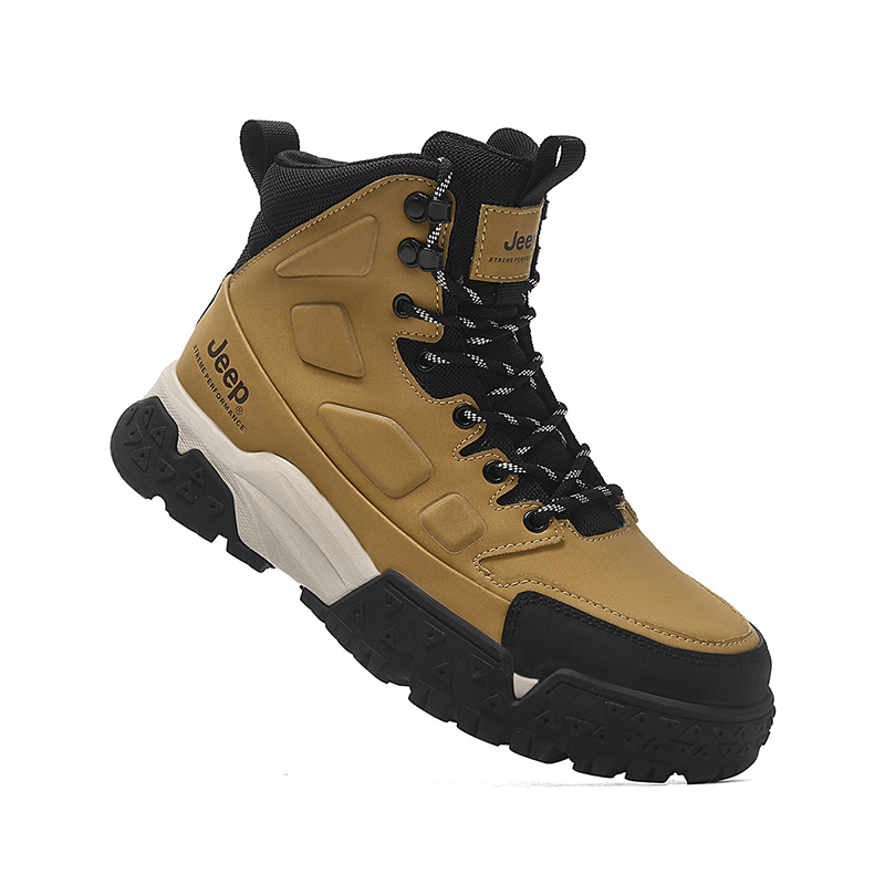 Jeep Cow Split Leather High top Mountaineering Shoes Men’s