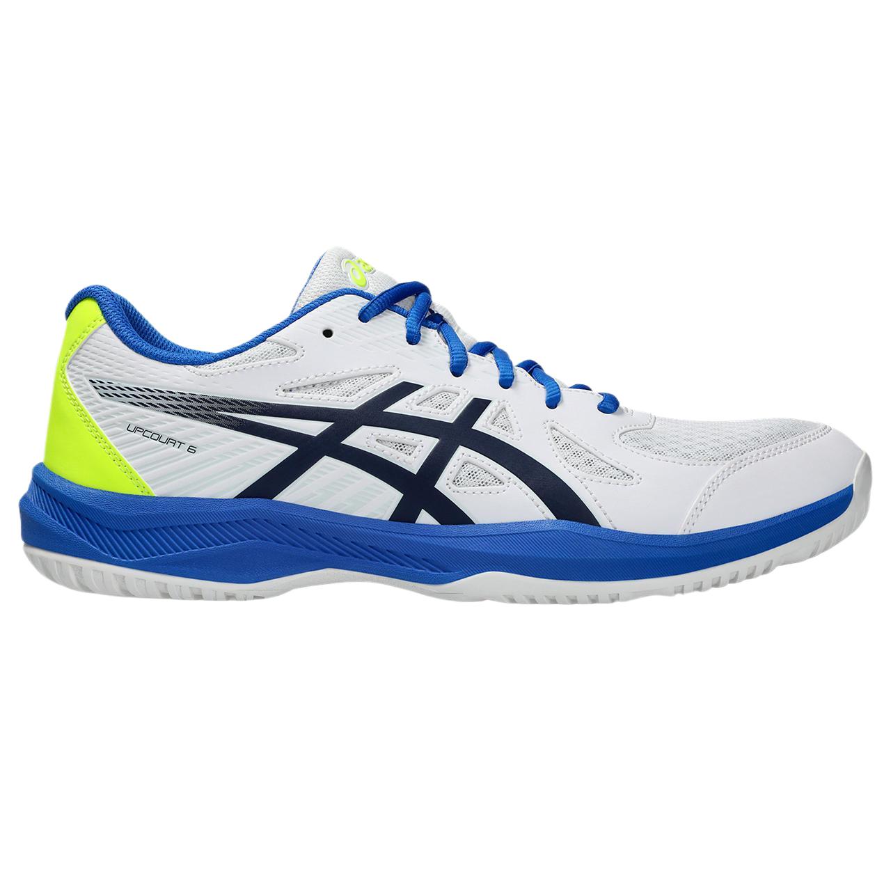 ASICS Gel Upcourt 6 Slip Resistant Low top Badminton Shoes Men’s White Blue