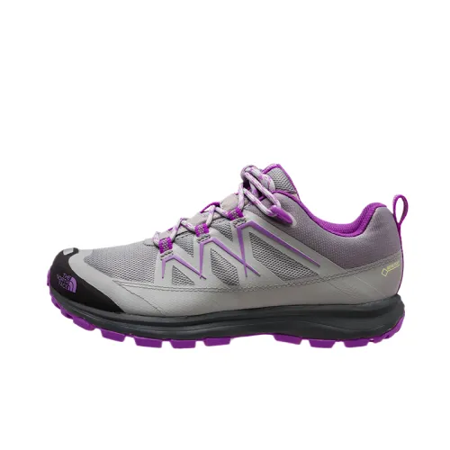 THE NORTH FACE GORE TEX Slip Resistant Low top Hiking Shoes Women's Gray Purple