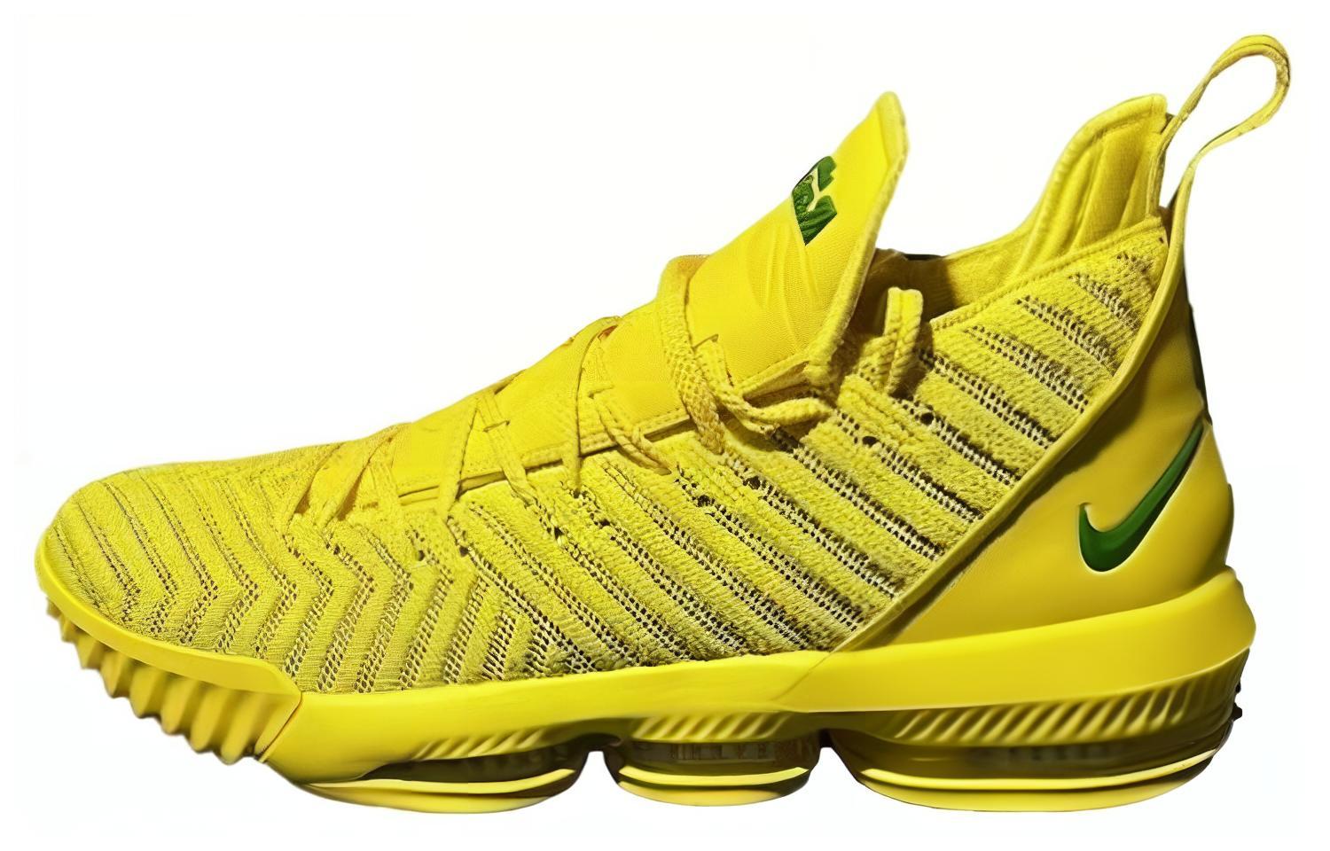 Nike LeBron 16 Oregon Ducks Yellow Strike PE