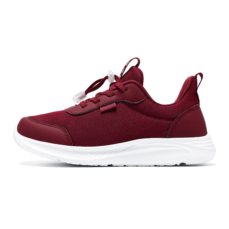 KANGLEJIAN Walking Shoes Unisex Low Top Maroon/Black