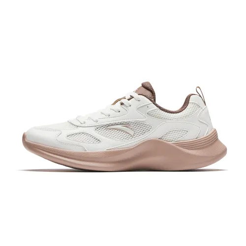Anta Cushioning Abrasion Resistant Lightweight Low top Casual Shoes Women's White Umber