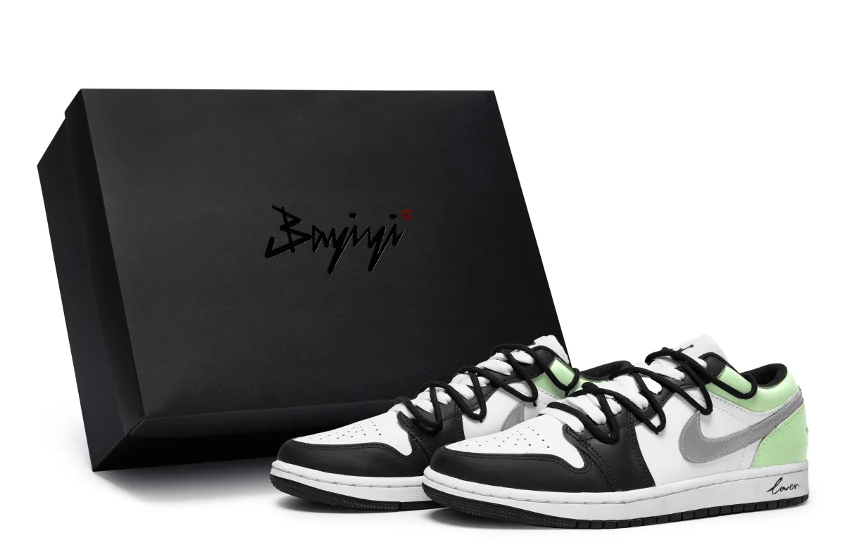 Jordan Air Jordan 1 LOW 811 Manufacturing, Youth Era Green, Special Shoe Box Slip Resistant Abrasion Resistant