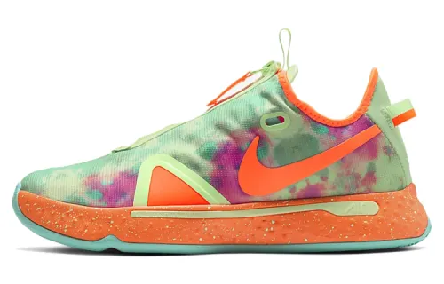 Gatorade x Nike PG 4 Paul 4 All-Star Fashionable and Versatile Non-Slip Lightweight Low-top Practical Basketball Shoes Uniform for Men and Women Orange Foreign Version