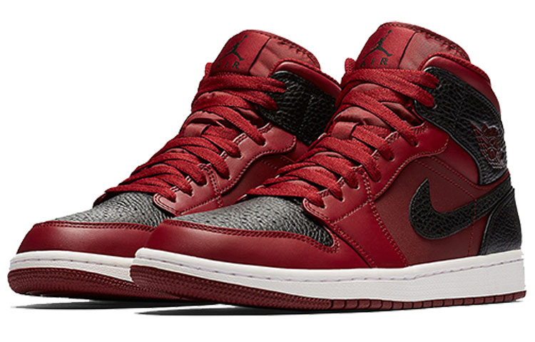 Jordan 1 Retro Mid Team Red Black