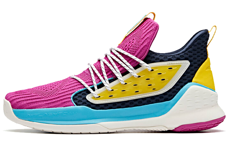 Anta Water Flower 1 Thompson KT Splash 1 Mid top Basketball Shoes Men's Pink Blue
