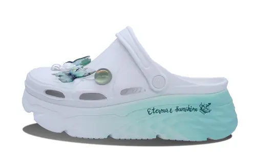 Skechers Max Cushioning Clogs Women's White Green
