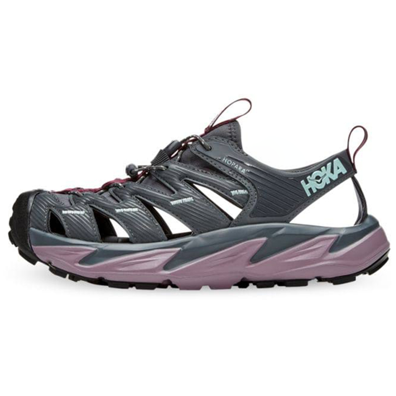 HOKA ONE ONE Hopara series Hopara sports hiking breathable and wear-resistant river sandals women's gray purple