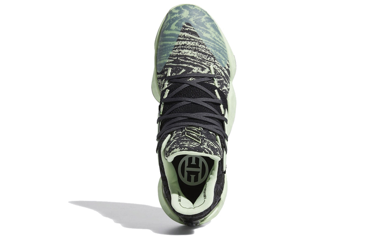 Мужские кроссовки adidas Harden Vol. 4 Glow Green (черный / белый / зеленый) — Чёрный / белый / зелёный — фото 4