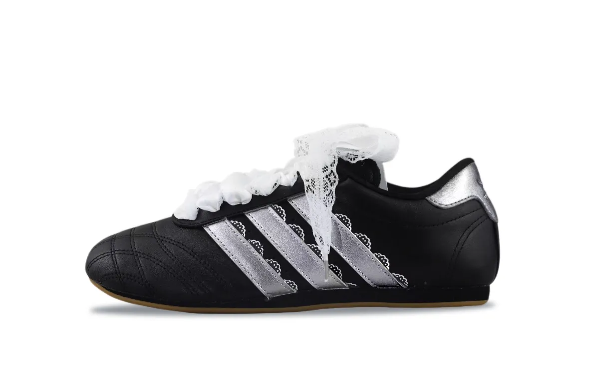 Adidas Originals Taekwondo Abrasion Resistant Low top Training Shoes Women's Black Silver