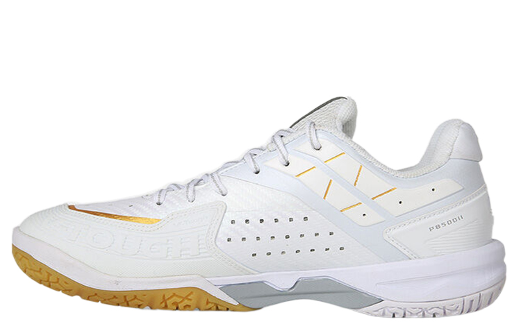 VICTOR 8500Ⅱ Cushioning Slip Resistant Abrasion Resistant Low top Badminton Shoes Unisex White Gold
