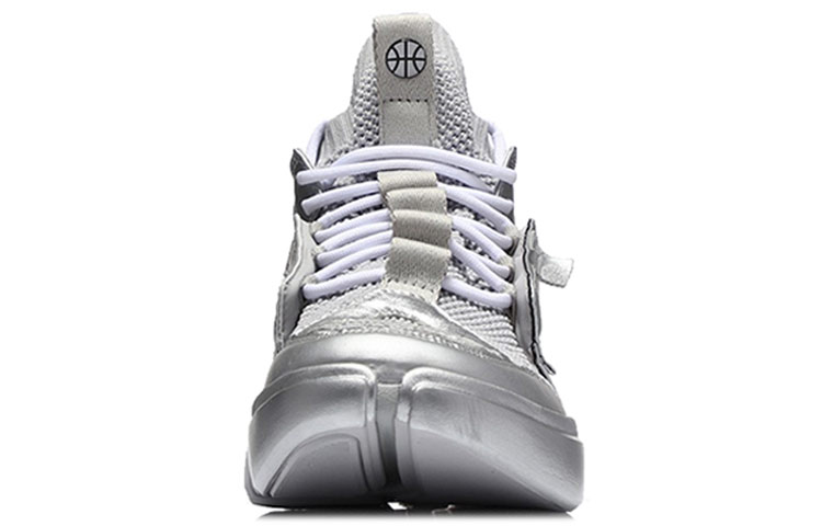 Li Ning Essence ACE Cushioning Slip Resistant Abrasion Resistant Low top Vintage Basketball Shoes Men’s Silver