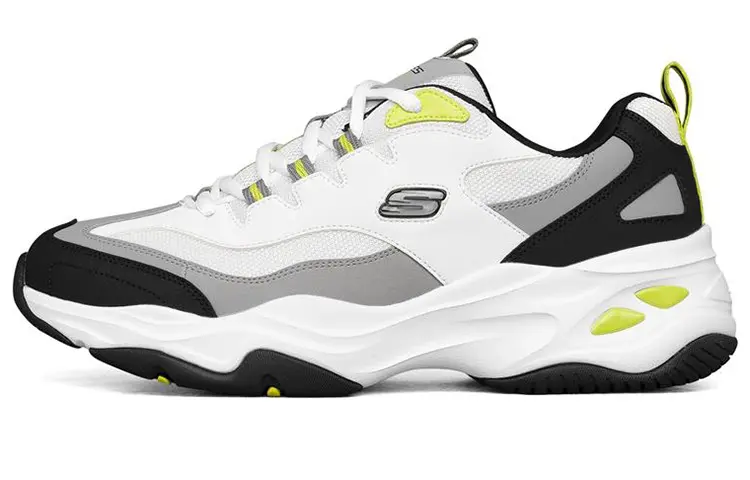 Skechers D Lites 4.0 Low Dad Shoes White/Black/Grey