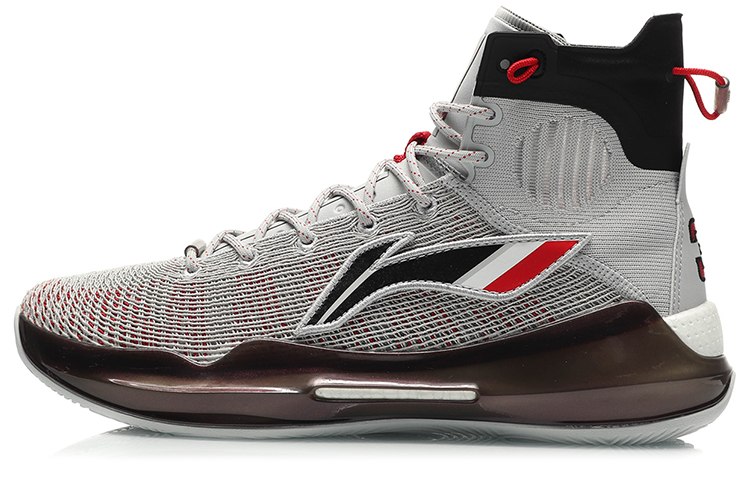 Li Ning YuShuai 13 Boom CJ PE Fabric Cushioning Slip Resistant Abrasion Resistant High top Basketball Shoes Men’s Gray