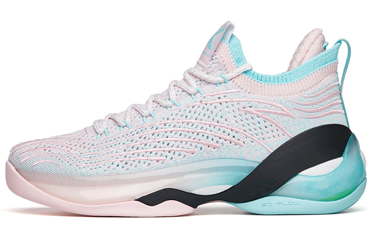 ANTA KT7 Basketball Shoes Men's Low Top Apricot Blossom Pink/Light Blue