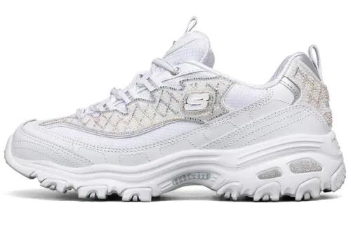 Skechers D'LITES Low top Chunky Sneakers Women's White Silver
