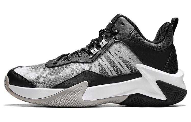 QIAODAN Cushioning Breathable High top Basketball Shoes Men’s Black White