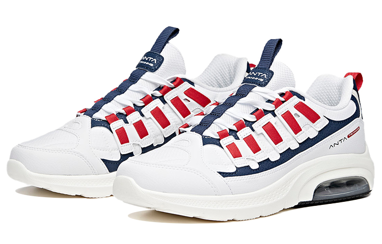 Anta Variety Training Collection Abrasion Resistant Breathable Low top Training Shoes Men’s White Blue Red