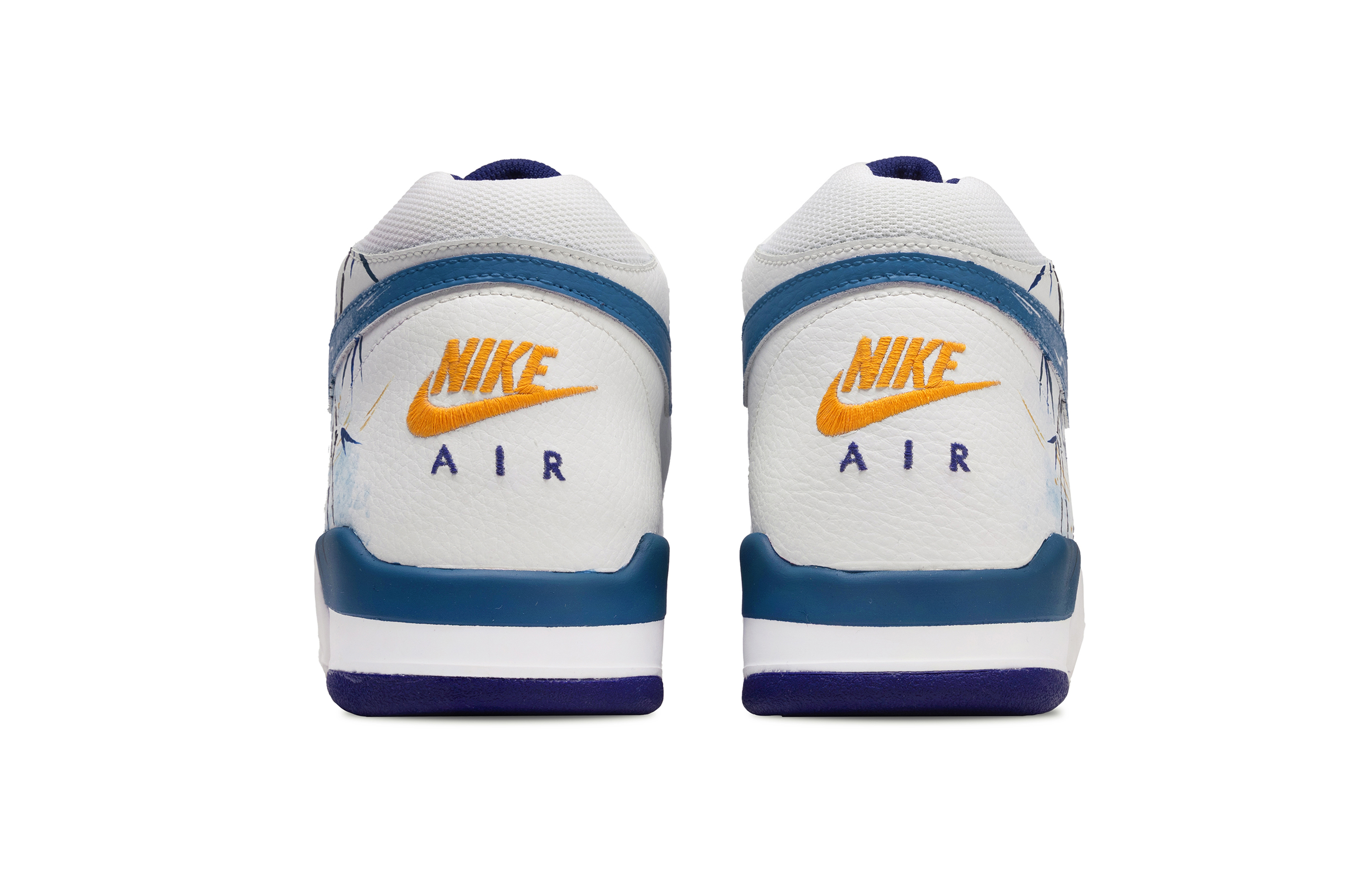 Nike Flight Legacy Breeze Blue Bamboo Slip Resistant Abrasion Resistant Mid top Vintage Basketball Shoes Men’s