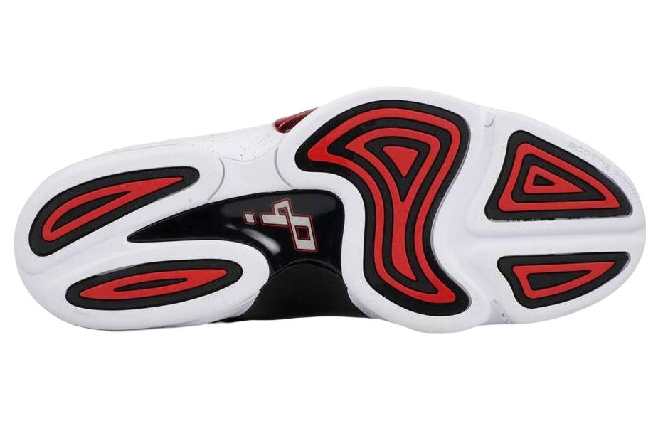 Мужские кроссовки Nike Air Pippen 6 Bulls (серо-черные) — 白/大学红/黑 — фото 4