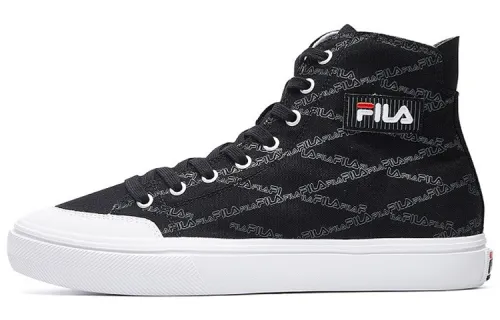 FILA Strada High Top Canvas Sneakers Black Women's
