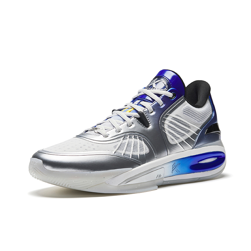 Anta KT10 Cushioning Slip Resistant Abrasion Resistant Low top Basketball Shoes Men’s White Silver