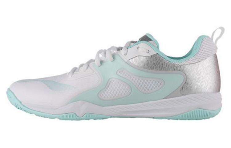 Li Ning Cushioning Abrasion Resistant Lightweight Low top Training Shoes Unisex White Silver