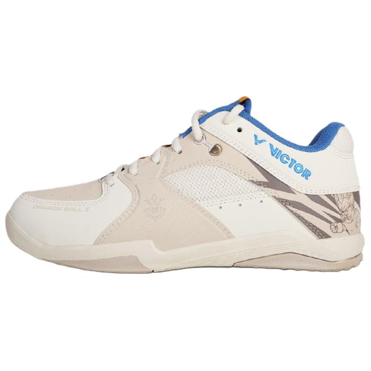 VICTOR Z Slip Resistant Abrasion Resistant Low top Badminton Shoes Unisex Ivory White