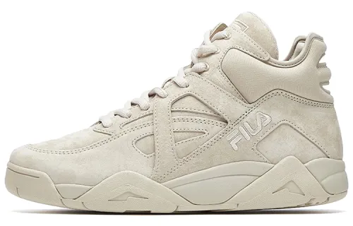 FILA Cage Synthetic Leather Mid top Vintage Basketball Shoes Men's Oat