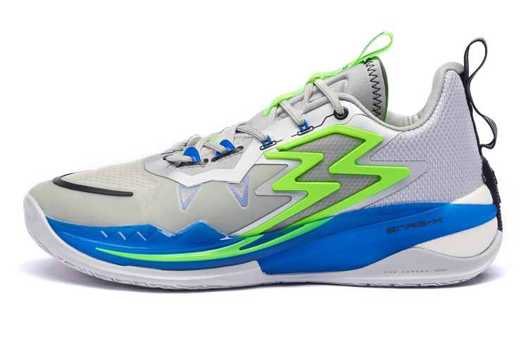 361° Big3 3.0 Cushioning, Wear Resistant Low top Performance Basketball Shoes Men’s Silver White Turquoise