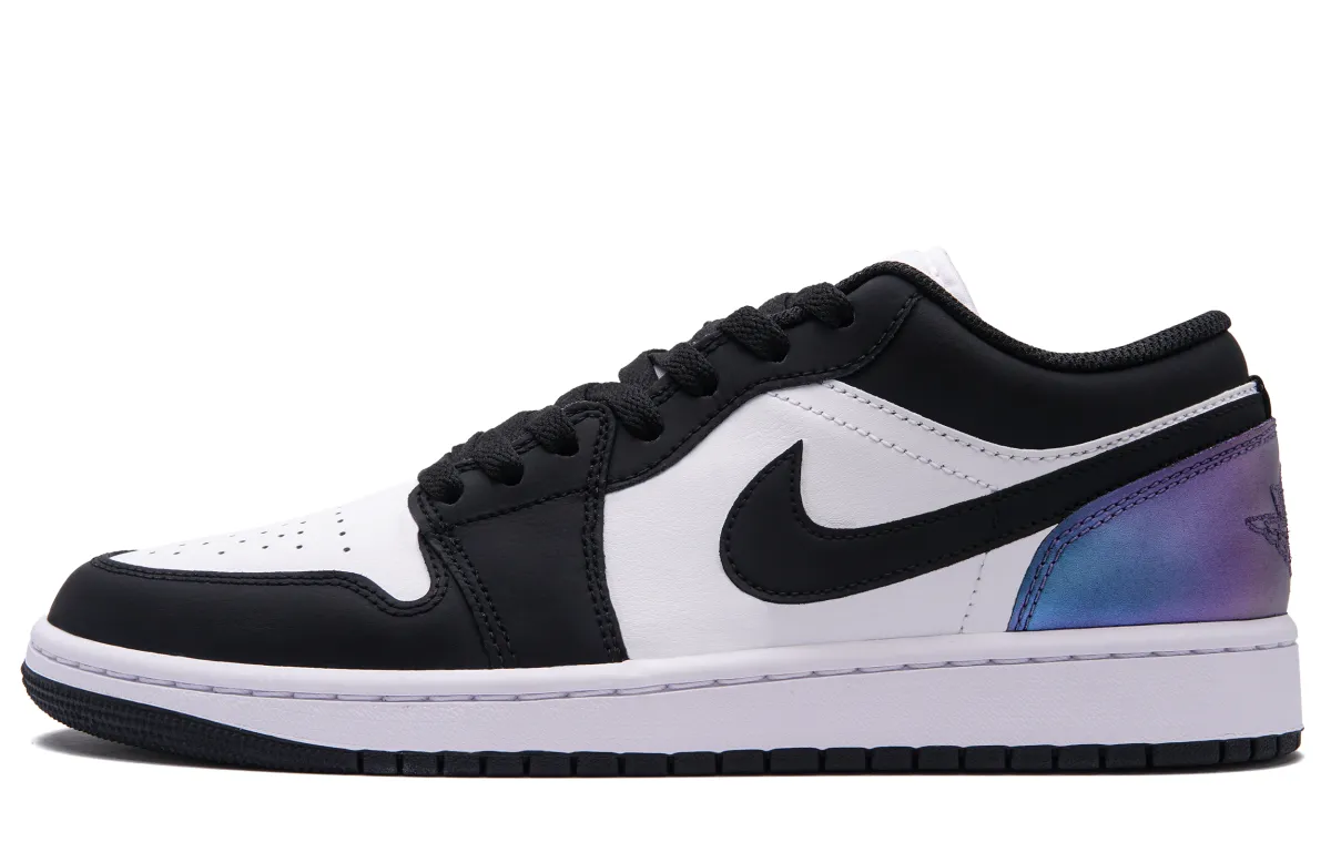 Jordan Air Jordan 1 Slip Resistant Abrasion Resistant Low top Vintage Basketball Shoes Unisex White Blue