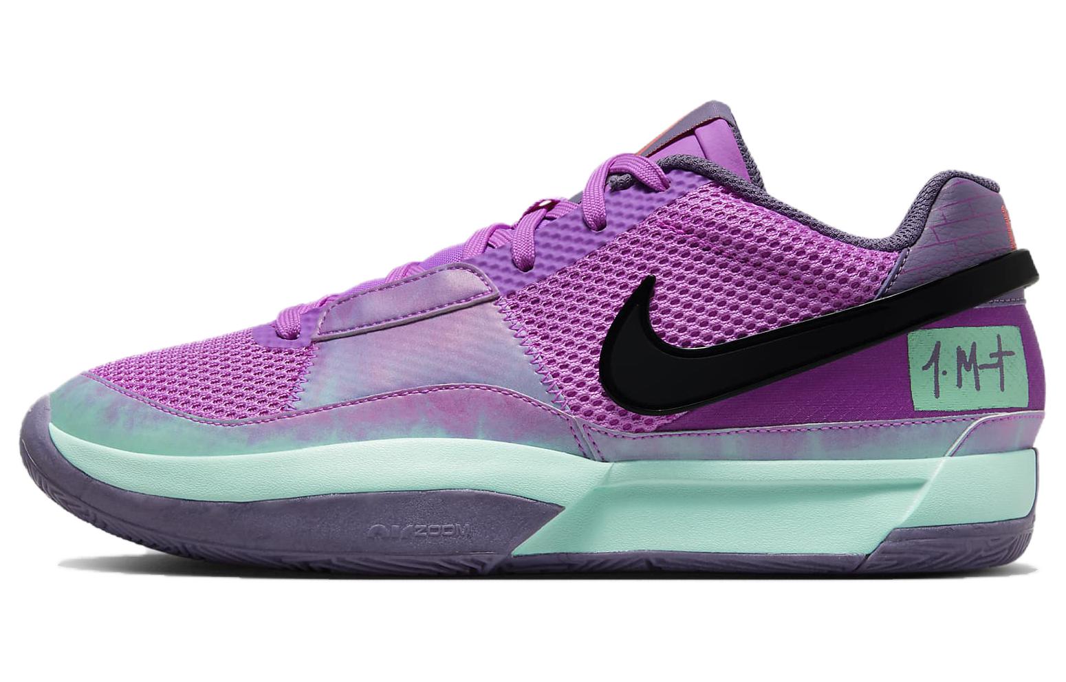 Nike Ja 1 Morant Generation \"Christmas\" EP Morant 1 Generation Round Toe Comfortable Low-top Basketball Shoes Men's Purple Green Domestic Version
