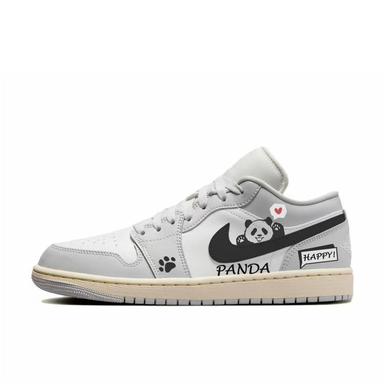 Jordan Air Jordan 1 Low top Vintage Basketball Shoes Women’s Gray White