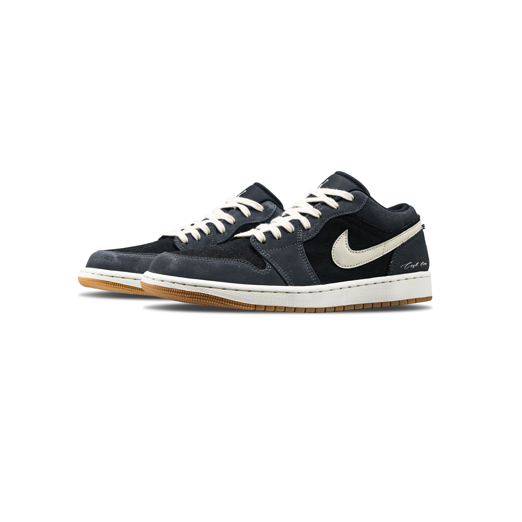 Jordan Air Jordan 1 Stealth Ops2.0 Abrasion Resistant Low top Vintage Basketball Shoes Men’s Black Gray