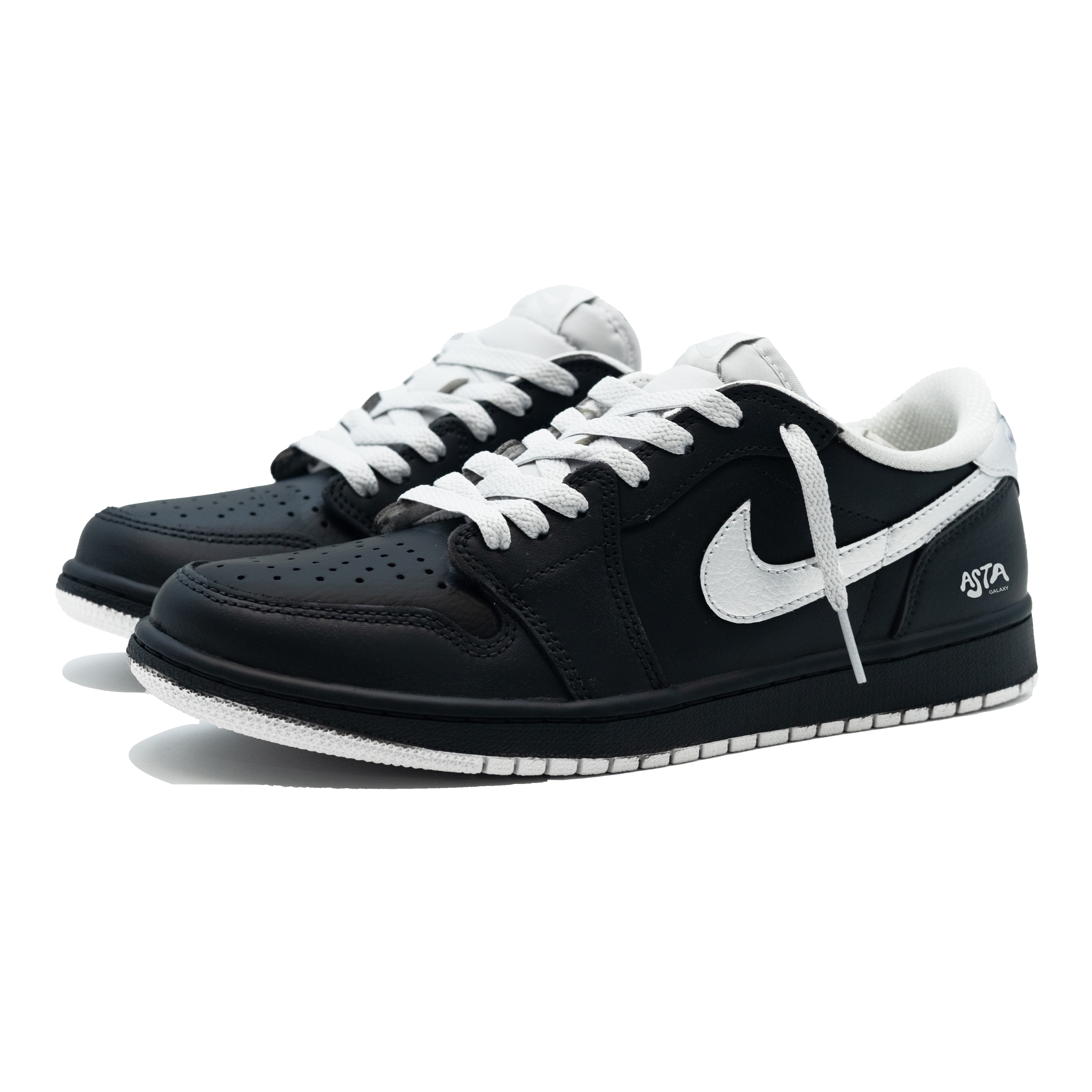 Jordan Air Jordan 1 Abrasion Resistant Abrasion Resistant Low top Vintage Basketball Shoes Unisex Black Silver