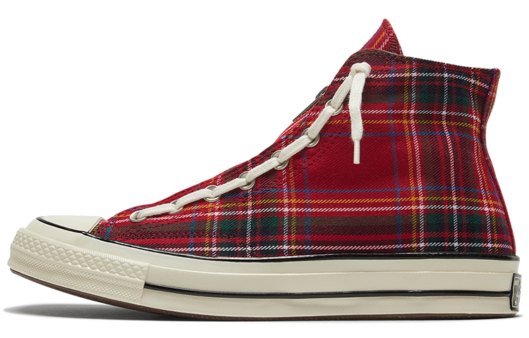 Converse Chuck Taylor All Star 1970s Zip Everyday versatile high-top canvas shoes for men and women, red plaid