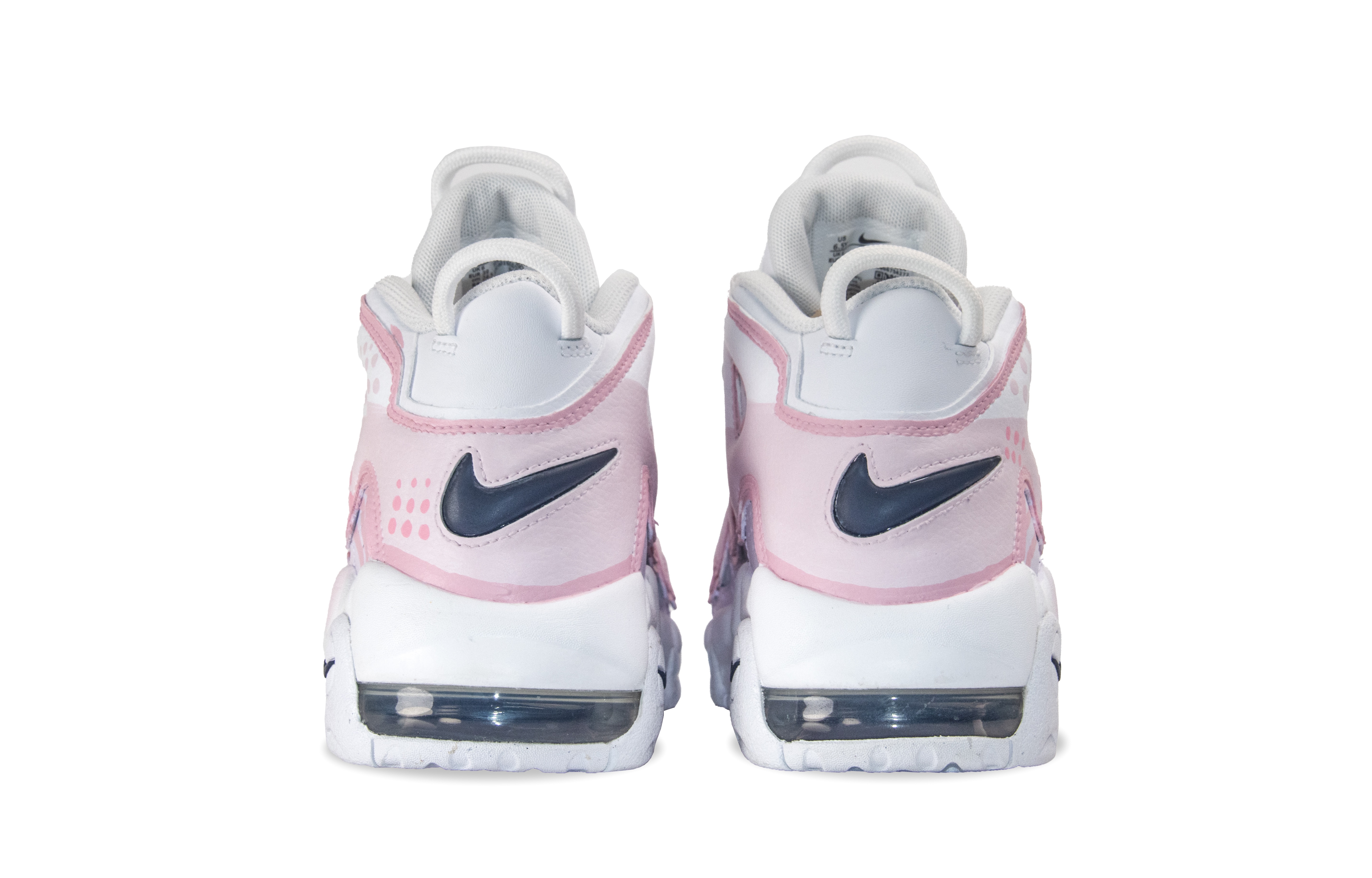 Nike Air More Uptempo Cushioning Slip Resistant Abrasion Resistant Mid top Vintage Basketball Shoes Women’s Pink