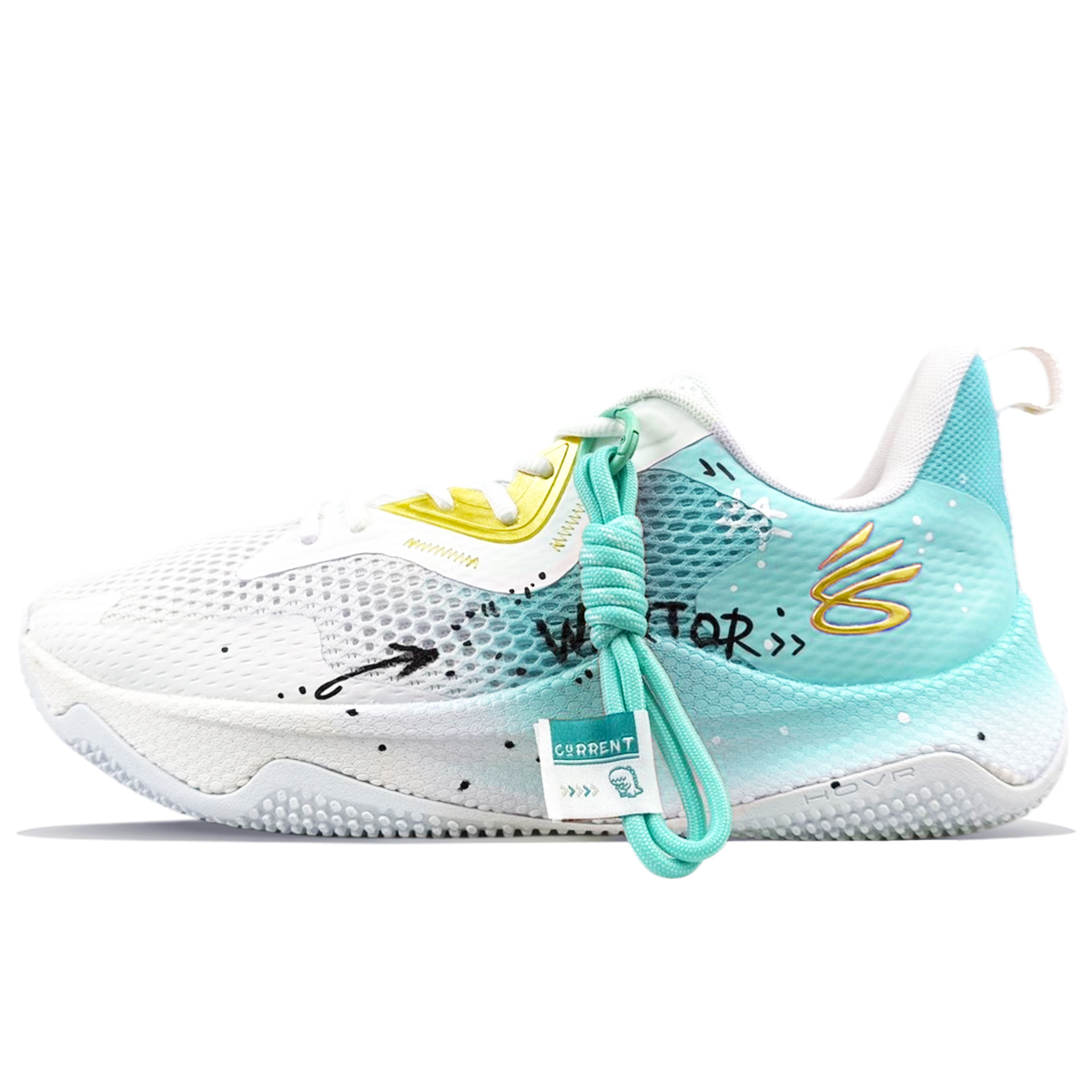 Under Armour Curry Splash 3 Slip Resistant Abrasion Resistant Low top Basketball Shoes Men’s White Blue