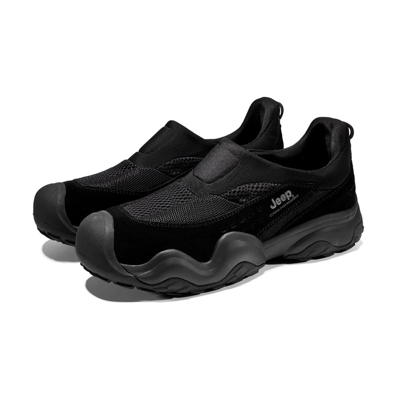 Jeep Fabric Fashion Trend Low top Hiking Shoes Men’s Classic Black