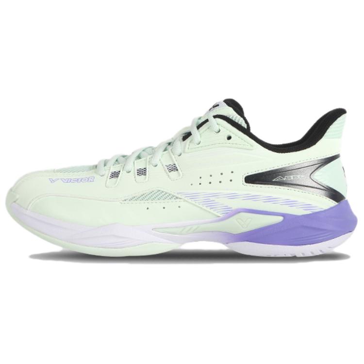 VICTOR No Special Function Low top Badminton Shoes Unisex Cyan Purple Black