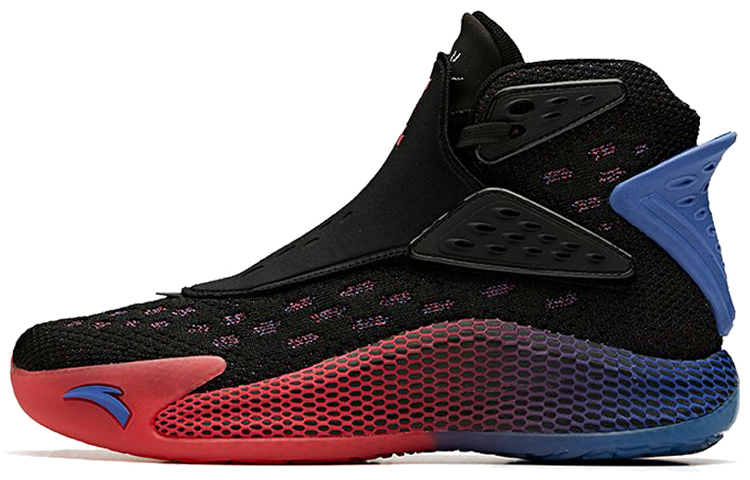 Anta KT5 wear-resistant and breathable high-top basketball shoes for men, red, blue and black