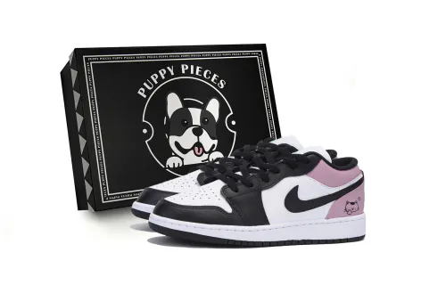 Jordan Air Jordan 1 Vintage Basketball Shoes Men's Low Top Black Pink