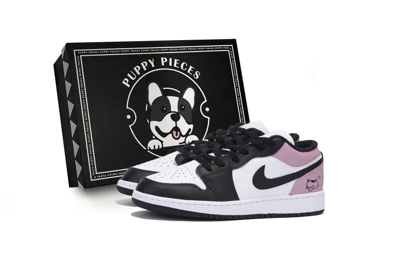 Jordan Air Jordan 1 Vintage Basketball Shoes Men's Low Top Black Pink
