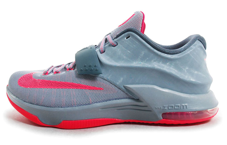 Nike KD 7 \"Calm Before The Storm\" EP shock-absorbing anti-slip low-top practical basketball shoes men's gray pink