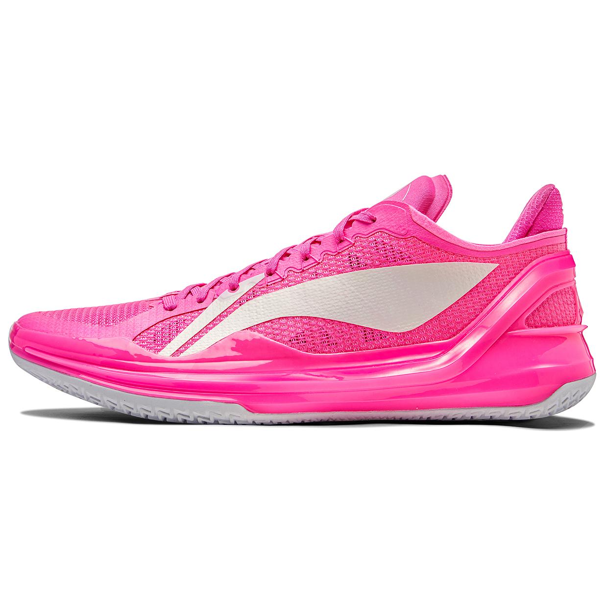 Li Ning Liren 4 V2 Cushioning Slip Resistant Lightweight Rebound Low top Basketball Shoes Men's Pink